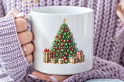Watercolor Christmas tree Clipart, an Illustration by CraftArtStudio (Thumbnail 5 of 6)