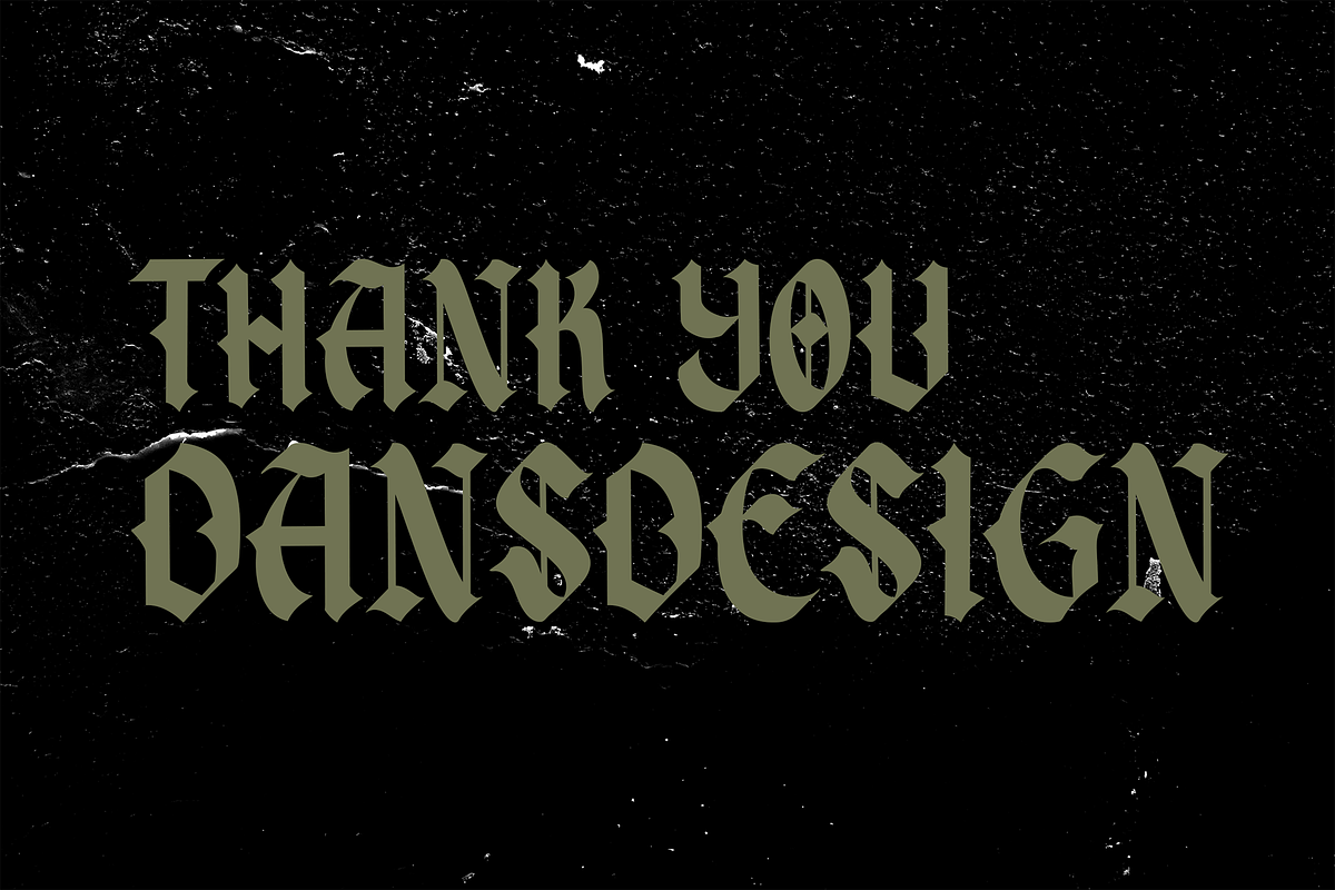 Soffer Vintage Blackletter font, a Blackletter Font by dansdesign (Photo 6 of 6)