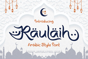 Raulaih - Arabic Style Font, a Script Font by trabaskriya