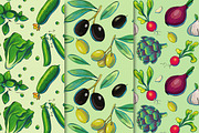 12 Grunge Vegetable Patterns, a Texture Graphic by Daria Volyanskaya (Thumbnail 2 of 5)