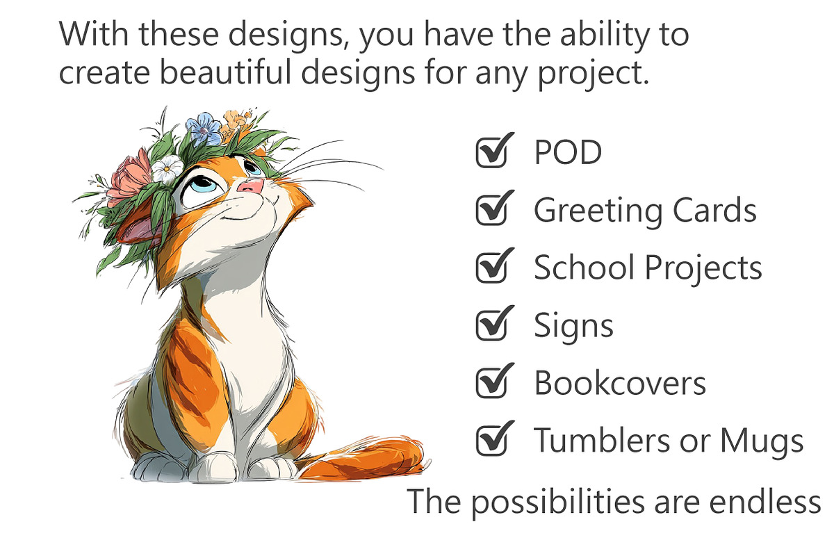 Quirky Cat Clipart, an Illustration by Pixels.Craft (Photo 2 of 5)