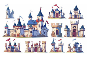 Imaginary medieval castle with, an Architecture Photo by ZinetroN