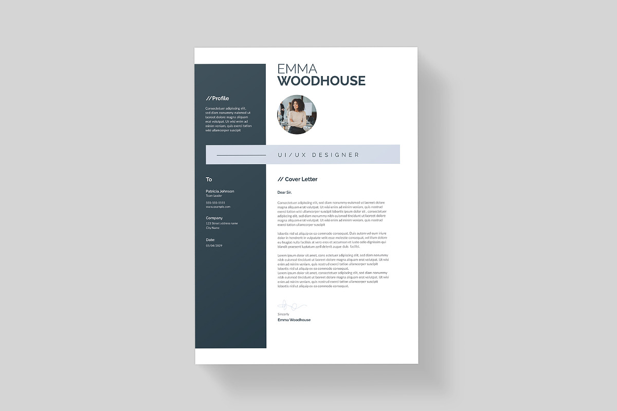 Clean Resume CV | Word, a Resume Template by Pixelpick