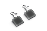 White Square Earring Pair 3D Model, an Object 3D Model by rebrandy (Thumbnail 8 of 9)