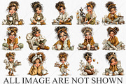 Whimsical Coffee Girl Clipart Bundle, a Seasonal Illustration by Canvas Craft (Thumbnail 4 of 10)