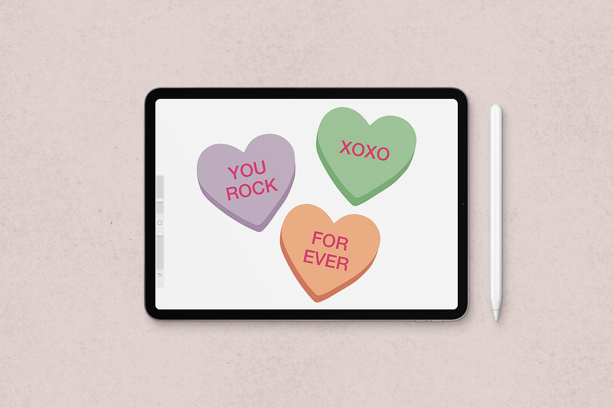 Procreate Candy Hearts, a Brush Add-On by Hewitt Avenue (Photo 2 of 5)