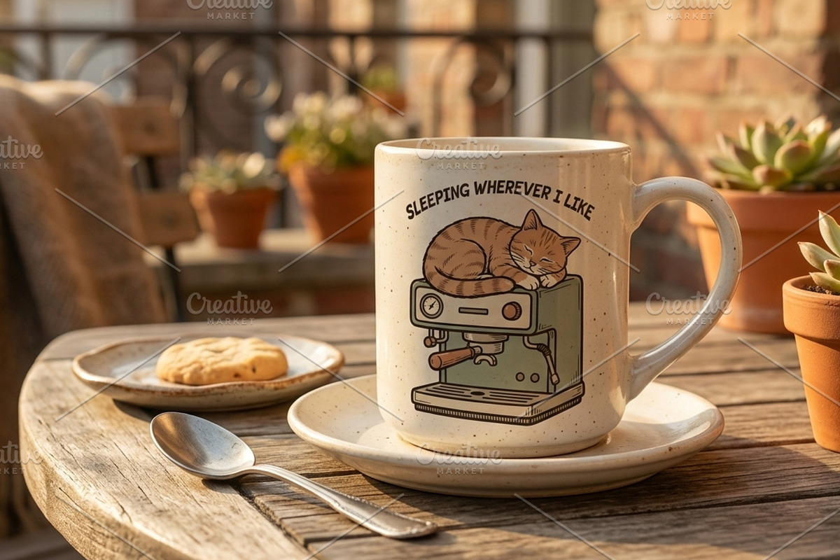 Cat sleeping, an Animal Illustration by Vectorlina (Photo 5 of 5)