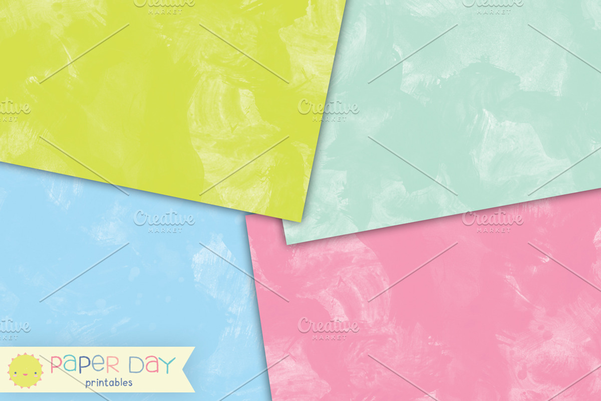 Pastel Watercolor Paper Pack, a Texture Graphic by Paper Day Printables (Photo 3 of 4)