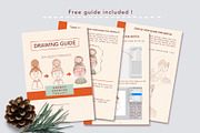 Procreate  Character Bundle 20% Off, a Brush Add-On by Rosangela Curti (Thumbnail 13 of 25)