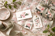 Apple Blossom Watercolor Clipart Set, a Seasonal Illustration by Where summer is (Thumbnail 3 of 14)