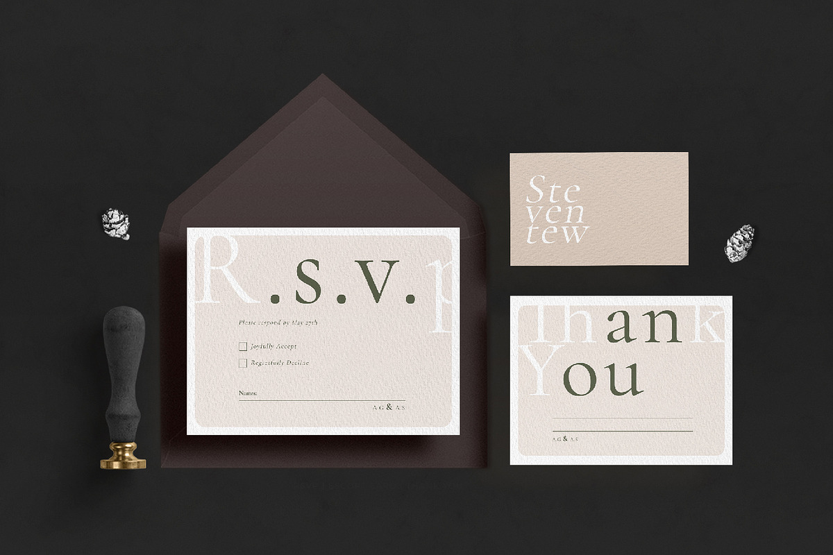 Minimal Colour Wedding Invitation, an Invitation Template by Azka Creative (Photo 3 of 4)