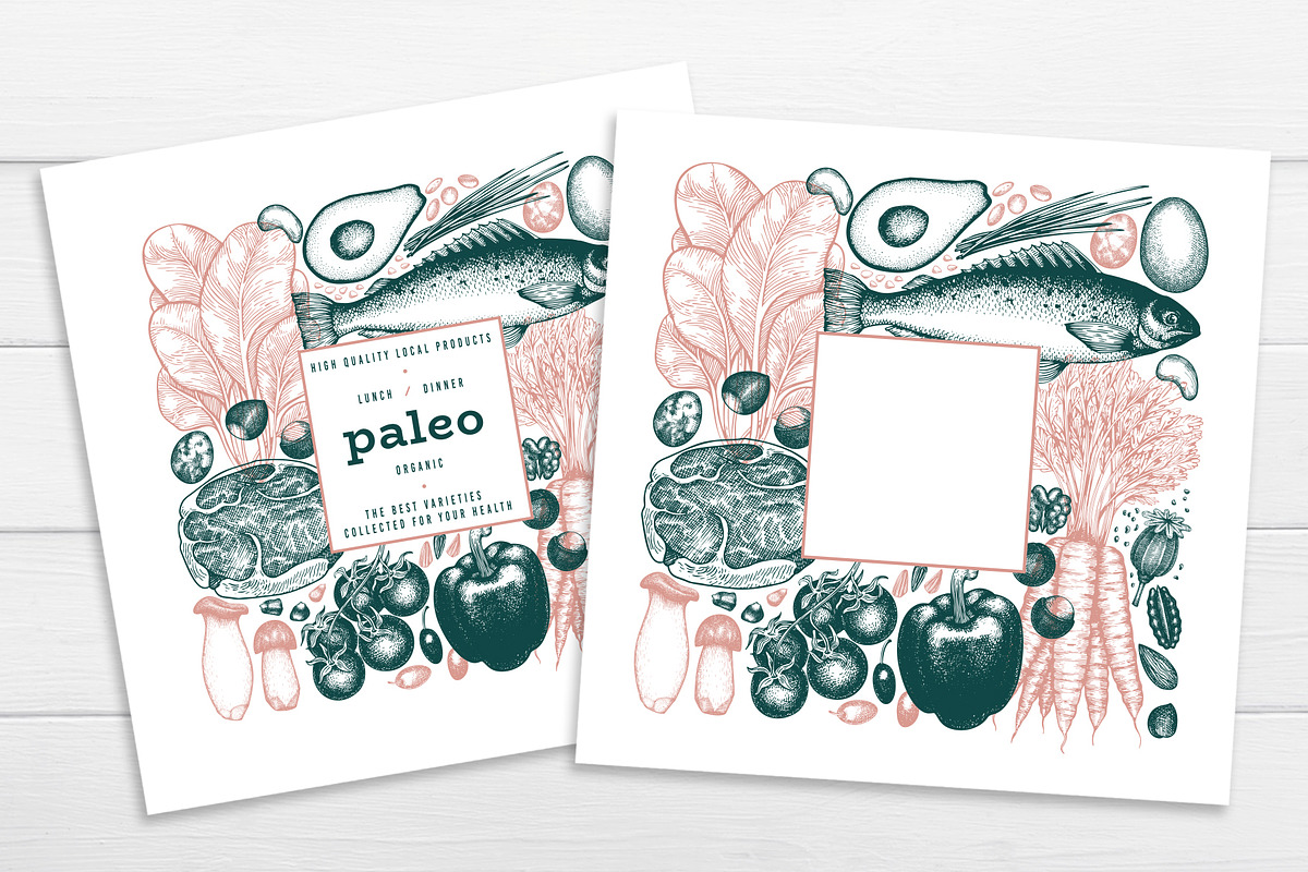 Paleo Diet Vector Collection, a Food Illustration by Lubov Illustrations Shop (Photo 5 of 7)