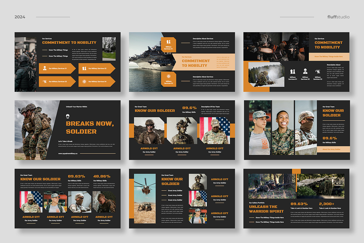 Military & Army Keynote Template, a Presentation Template by fluffstudio (Photo 3 of 4)