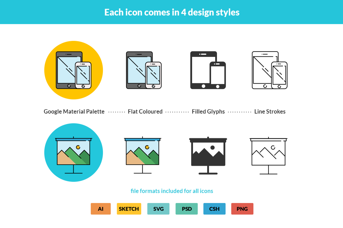 Responsive Icons for IOS and Android preview 3