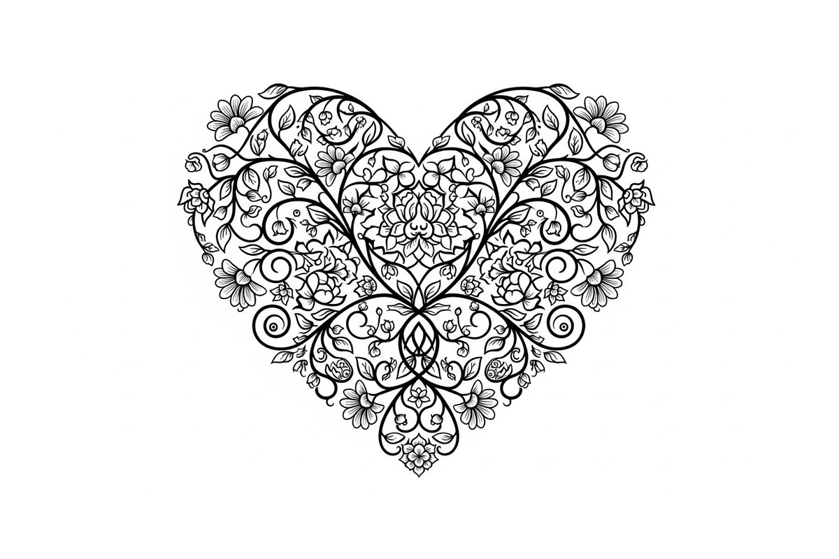 Ornamental Heart Silhouette Bundle, an Illustration by jahid234 (Photo 15 of 31)