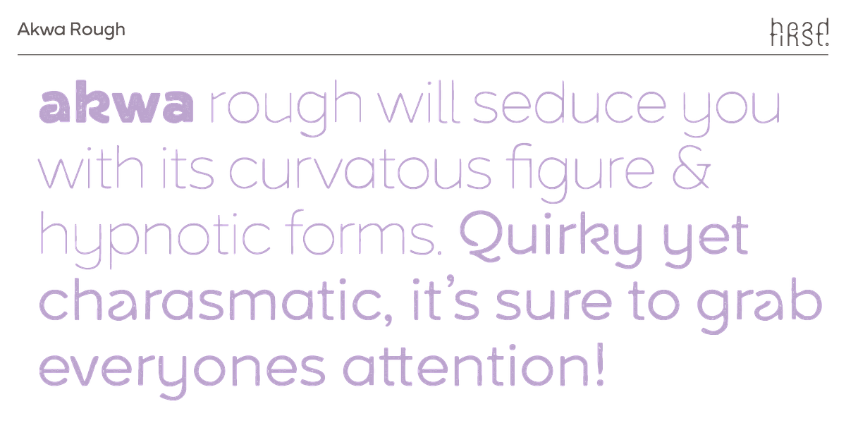 Akwa Rough, a Sans Serif Font by HeadFirst (Photo 7 of 17)