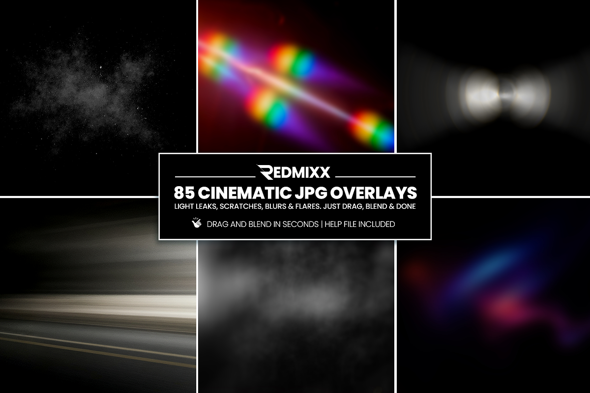 85 CINEMATIC JPG OVERLAYS, a Background Graphic by Redmixx Design (Photo 2 of 5)