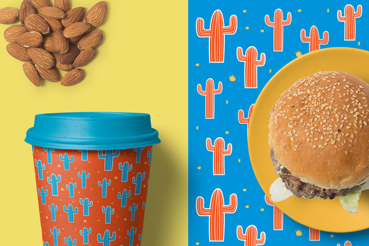 Cactus on acid | 20 funky patterns, a Pattern Graphic by Kenzagraphics (Photo 8 of 8)