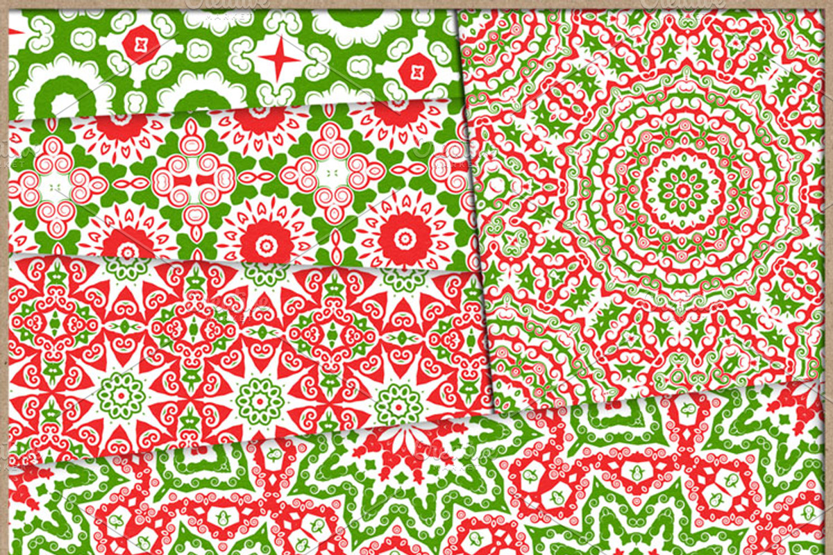 Christmas Red and Green Papers 3, a Pattern Graphic by Adriana Ferrari (Photo 2 of 3)