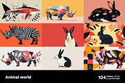 Animal world. 104 images, an Animal Illustration by Handmadefont (Thumbnail 5 of 17)