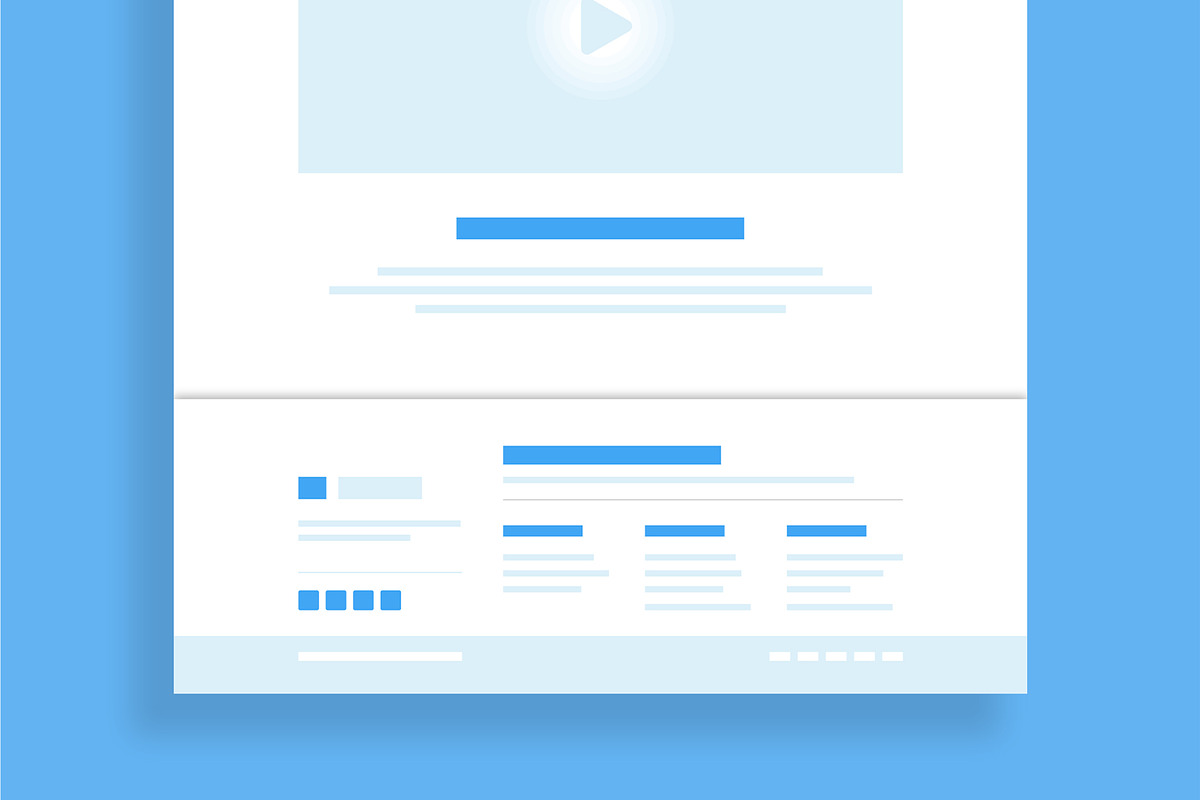 Modern Website UI Wireframe Design, a Landing Page Template by MightyDesign (Photo 6 of 9)