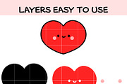 Baby Heart SVG | Cute Kawaii Heart, an Illustration by TheHitShop (Thumbnail 9 of 10)