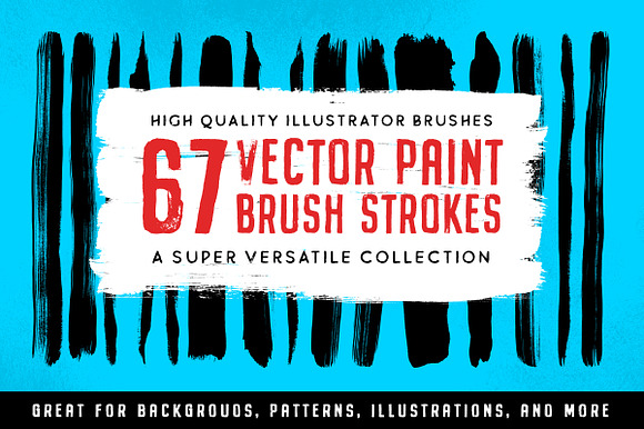 67 Illustrator Paint Stroke Brushes preview 8