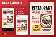 Restaurant Holiday Promo Flyer Set, a Flyer Template by Annora Studio (Thumbnail 1 of 6)