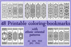 48 Coloring - Bookmarks