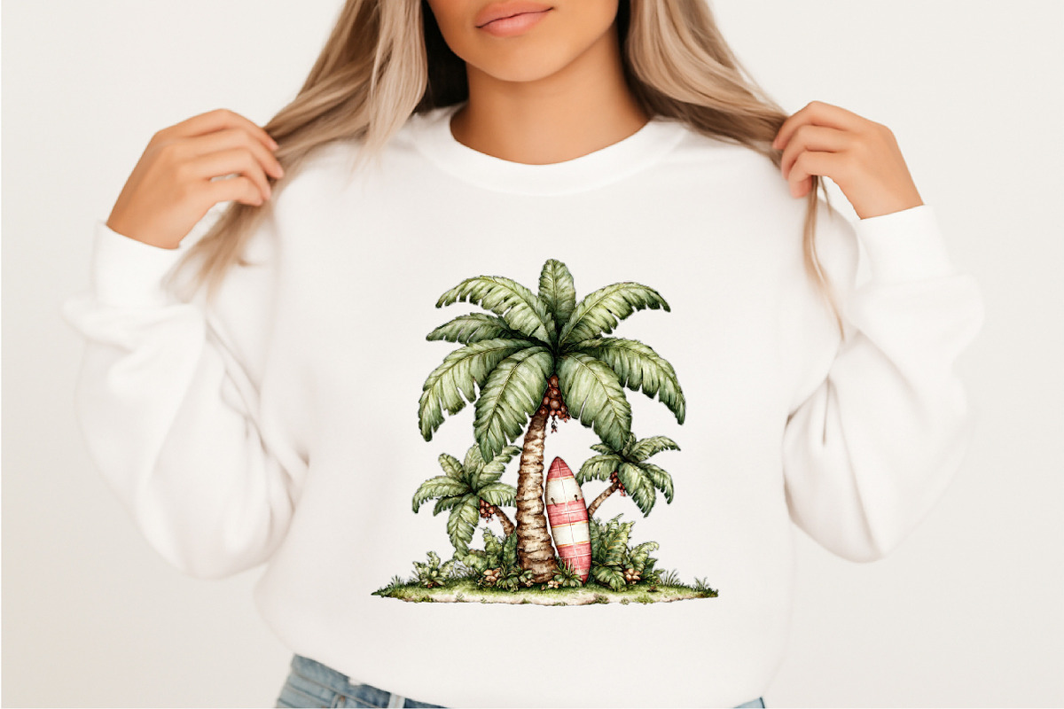 Whimsical Summer Palm Tree Clipart B, an Illustration by SVGArt (Photo 3 of 9)