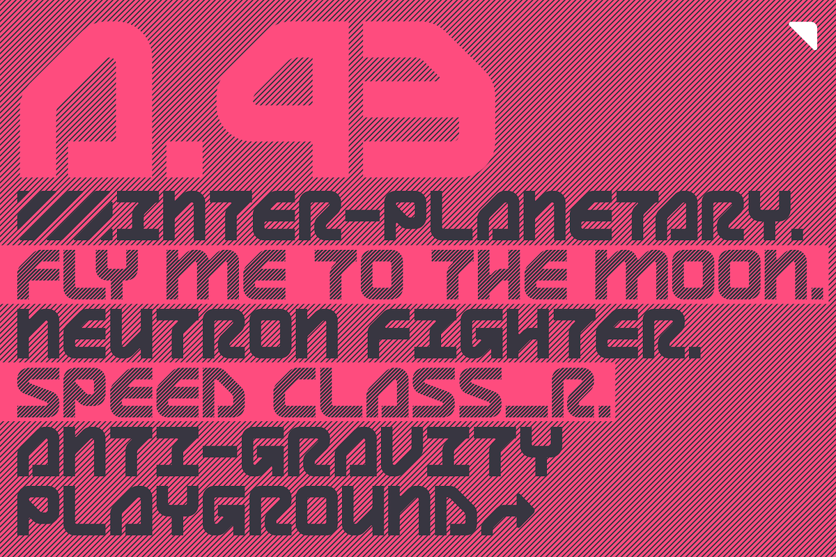 LUNA PARC Futuristic Font preview 2