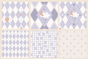 Lavender Argyle Seamless Pattern Set, a Decorative Illustration by Nebbia (Thumbnail 2 of 5)