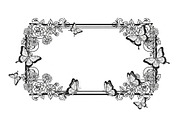 Butterfly Floral Frame SVG Bundle, an Illustration by Creativeshirt (Thumbnail 17 of 31)