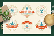 Christmas Retro Design Bundle, a Decorative Illustration by Vasya Kobelev (Thumbnail 5 of 11)