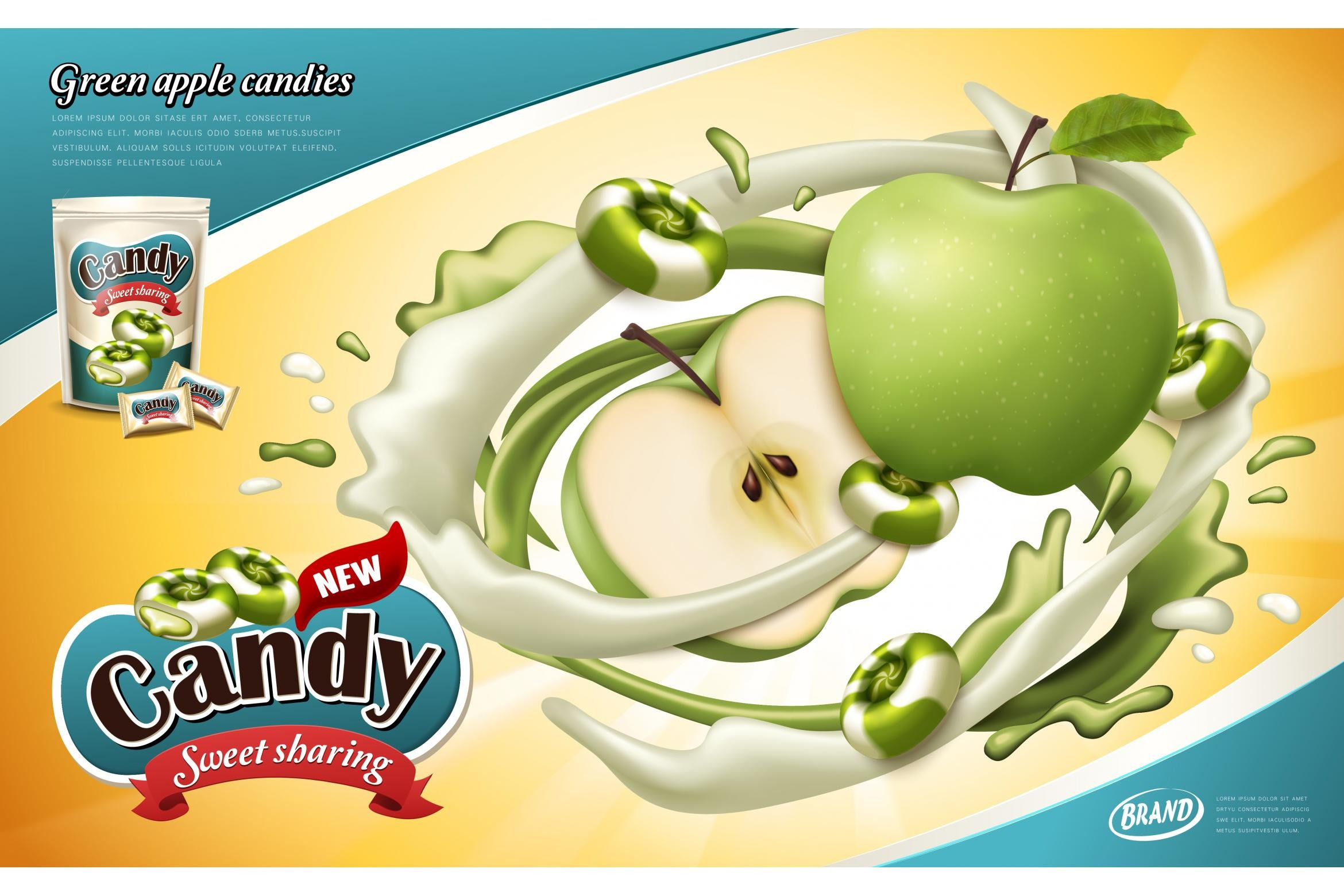 flavored candy ad, a Flyer Template by TotallypicRF