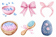 Spa Watercolor Clipart, an Illustration by Watercolor design (Thumbnail 3 of 12)