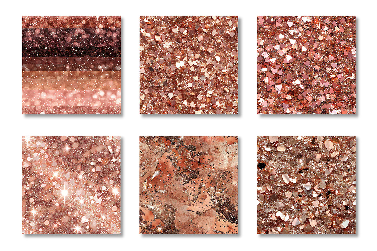 Rose Gold Glitter and Metallic, a Pattern Graphic by Canvas Craft (Photo 2 of 9)