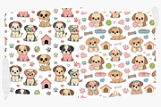 Cute Dog Digital Pattern, a Pattern Graphic by Design Station (Thumbnail 2 of 4)