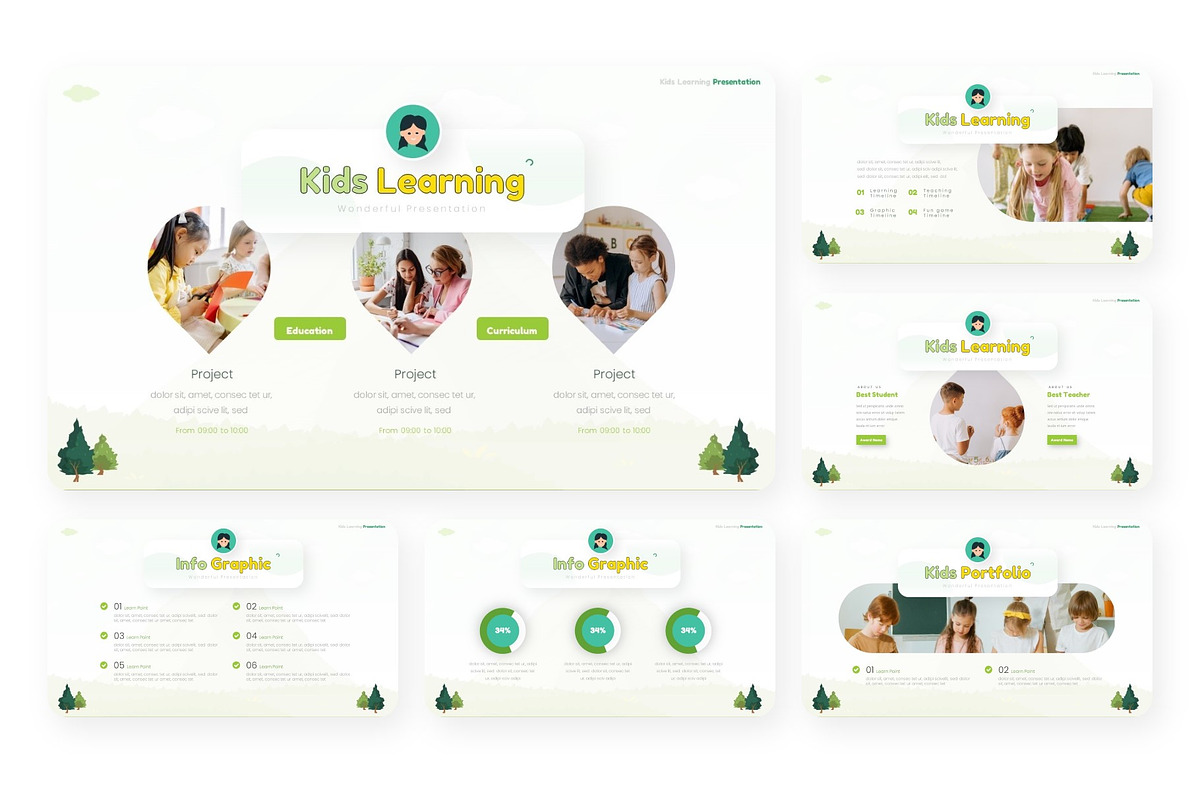 Kids Learning Presentation Template, a Presentation Template by NecrolitSlide (Photo 6 of 9)