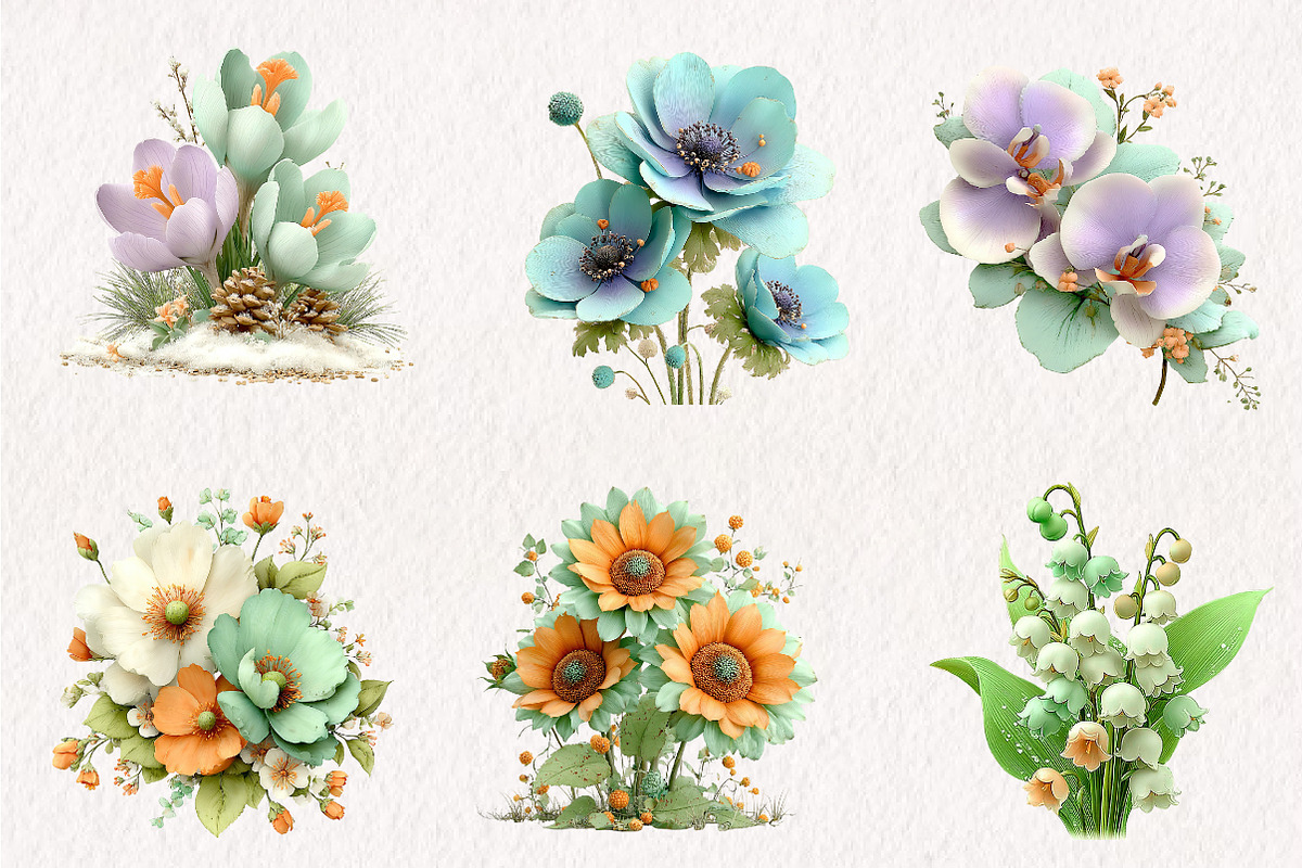 Spring Flower Sublimation Clipart, an Illustration by CreationArt (Photo 6 of 7)