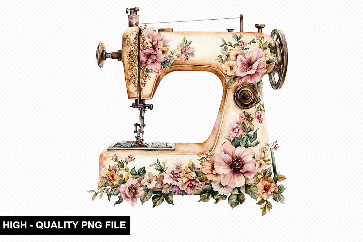 Sewing Machine Clipart Bundle, an Illustration by crative8112 (Photo 3 of 10)