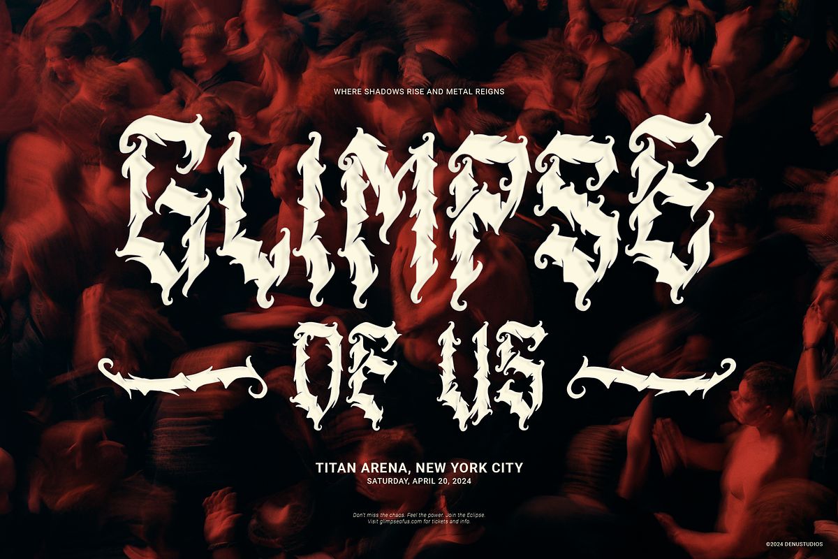 Menda Hixeon | Blackletter Typeface, a Blackletter Font by Denustudios (Photo 4 of 12)
