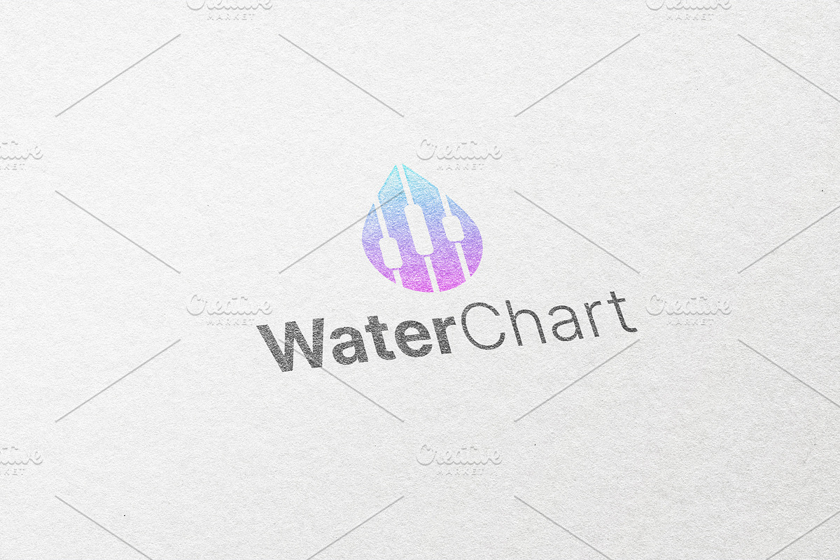 Water Drop - Chart Logo Template, a Branding & Logo Template by Graplick (Photo 2 of 2)