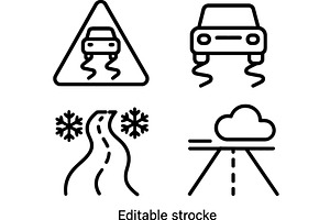 Weather-related road hazards and, a Transportation Illustration by ZinetroN