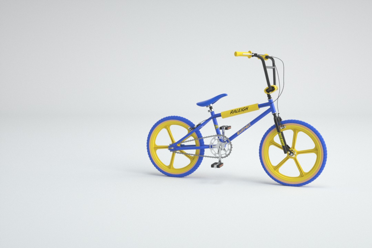 1980s Raleigh Burner BMX Bicycle, a Cars & Vehicle 3D Model by 3DTreatment (Photo 13 of 25)