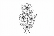 Flower Outline Art Printable bundle, an Illustration by yasushie (Thumbnail 8 of 9)