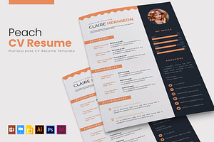 Peach CV & Resume