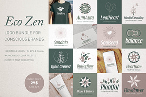 Wellness & Coaching Logos – 18 Pack, a Branding & Logo Template by Elibee