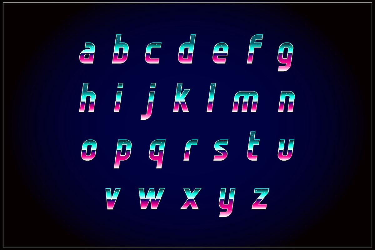 Vaporfuturism OTF Retro Wave Font, a Symbol Font by Ckybe's Corner (Photo 3 of 10)