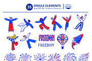 Freedom & Fireworks Celebration, a Seasonal Illustration by CreativeValuation (Thumbnail 2 of 12)